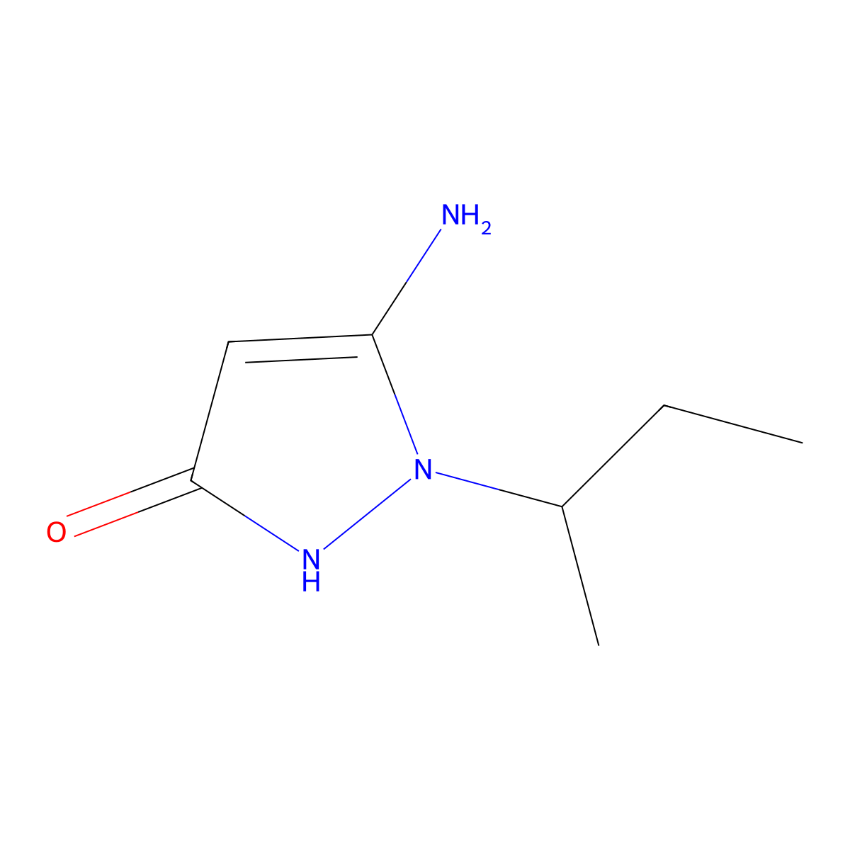 5-Amino-1-sec-butyl-1H-pyrazol-3-ol molecular structure, CAS 436088-85-6