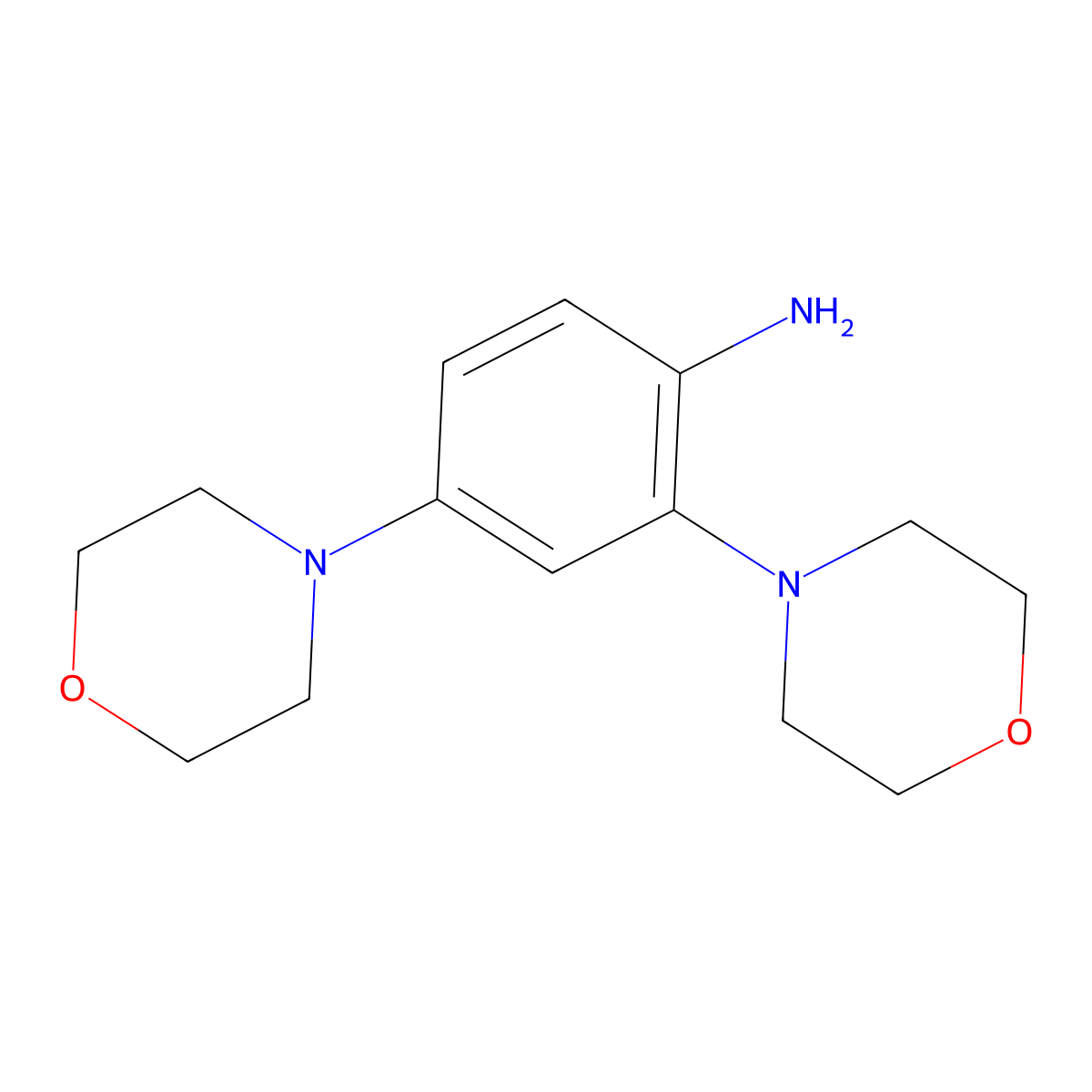 2,4-Di-morpholin-4-yl-phenylamine molecular structure, CAS 436088-92-5