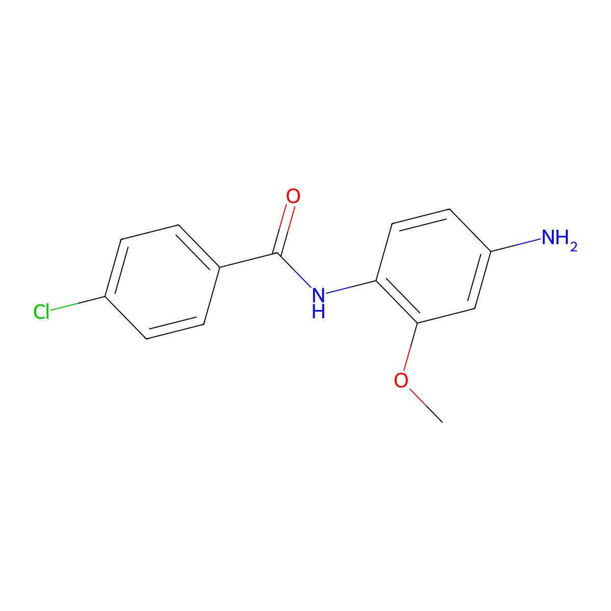 N-(4-Amino-2-methoxy-phenyl)-4-chloro-benzamide molecular structure, CAS 436089-17-7