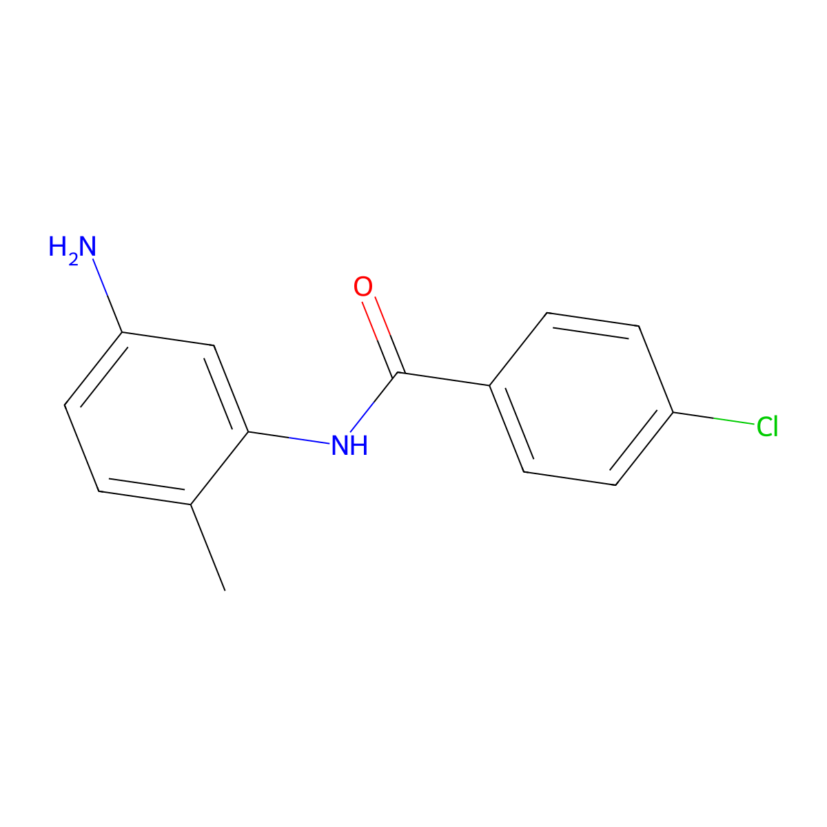 N-(5-amino-2-methylphenyl)-4-chlorobenzamide molecular structure, CAS 436089-21-3