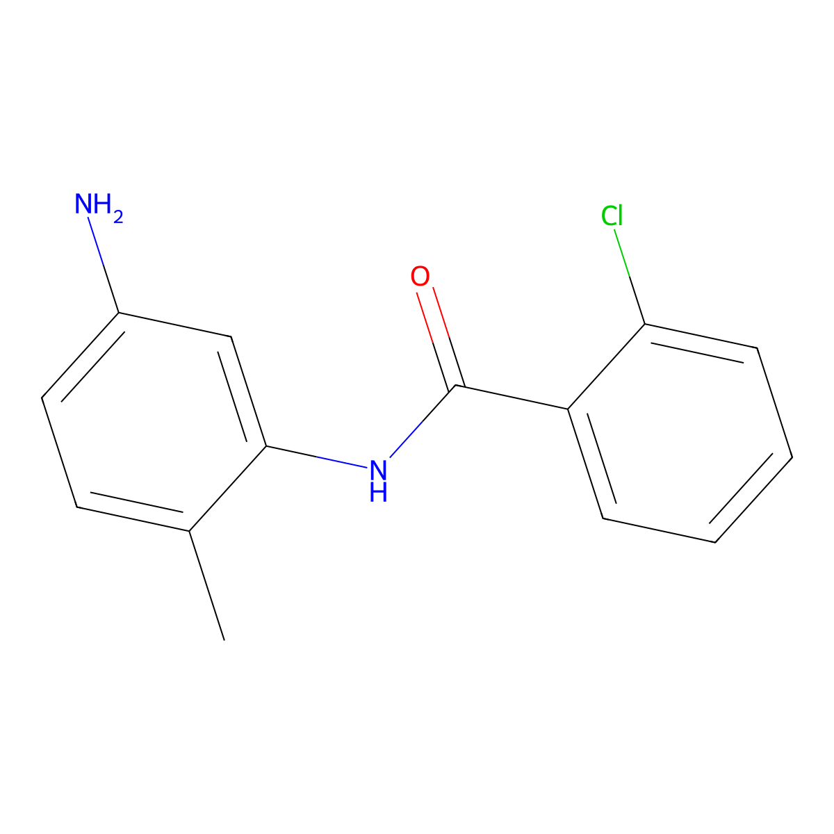 N-(5-amino-2-methylphenyl)-2-chlorobenzamide molecular structure, CAS 436089-22-4