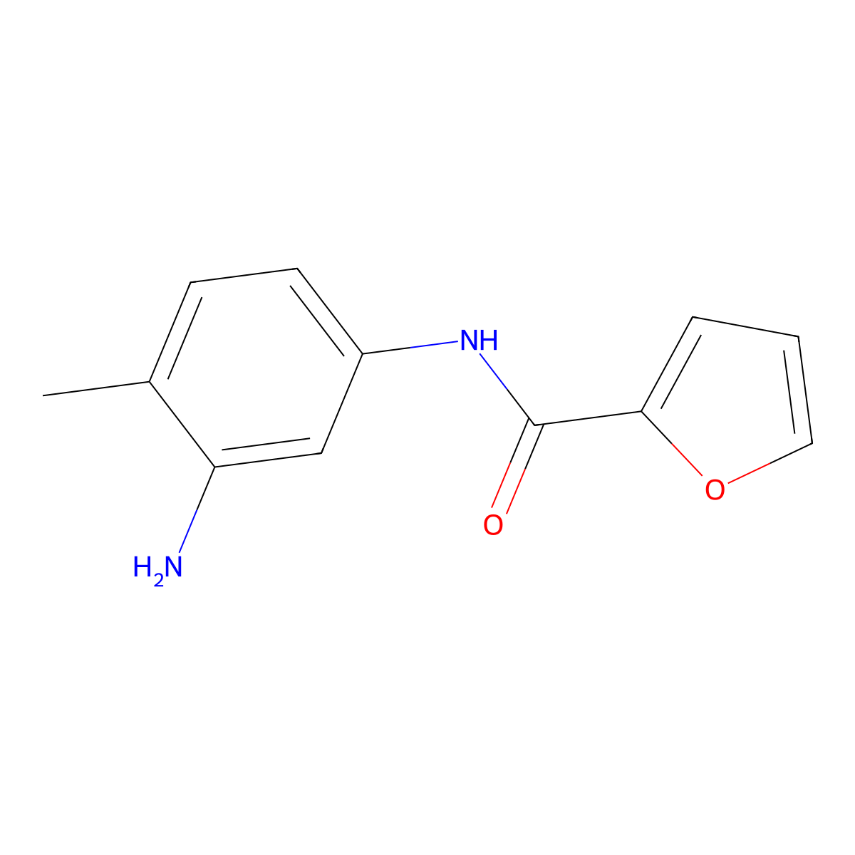 N-(3-amino-4-methylphenyl)-2-furamide molecular structure, CAS 436089-29-1