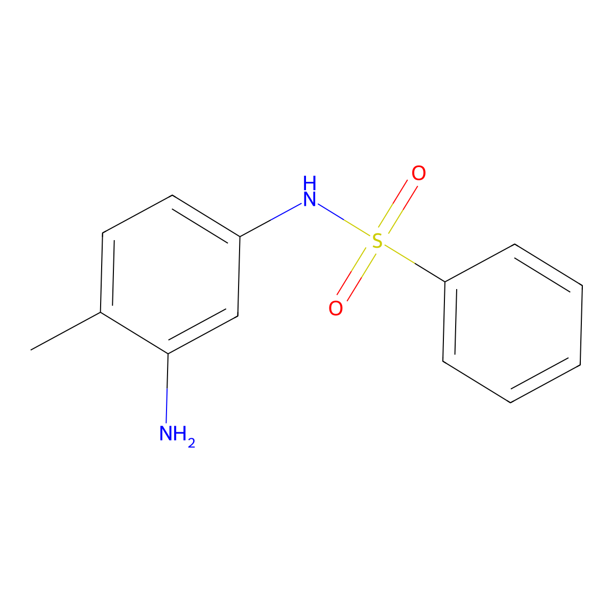 N-(3-amino-4-methylphenyl)benzenesulfonamide molecular structure, CAS 436089-30-4