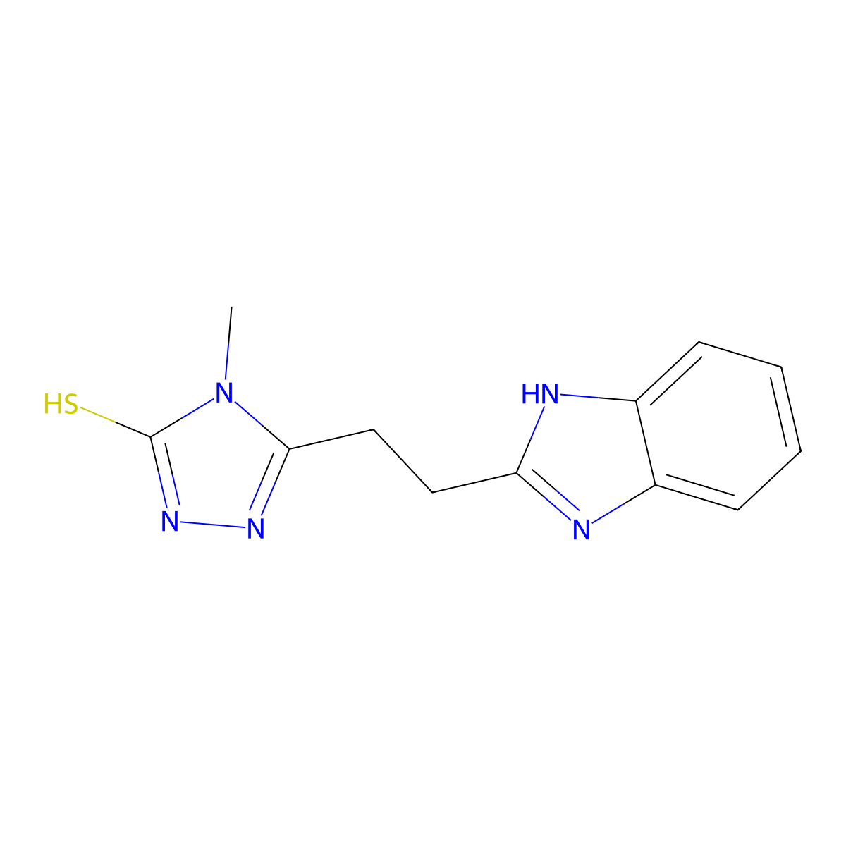 5-[2-(1H-Benzoimidazol-2-yl)-ethyl]-4-methyl-4H-[1,2,4]triazole-3-thiol molecular structure, CAS 436089-85-9