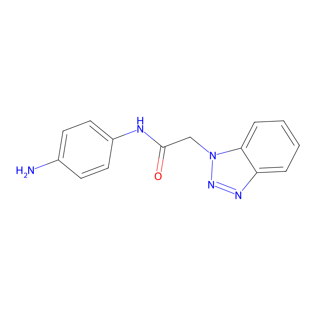 N-(4-Amino-phenyl)-2-benzotriazol-1-yl-acetamide molecular structure, CAS 436090-04-9