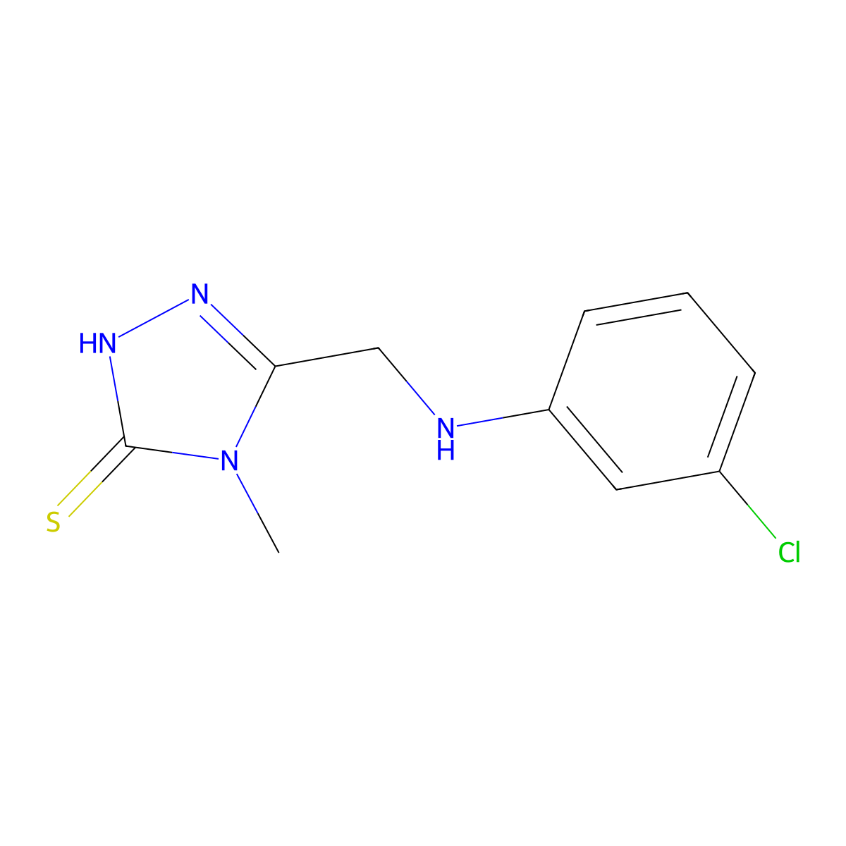 5-{[(3-Chlorophenyl)amino]methyl}-4-methyl-1,2,4-triazole-3-thiol molecular structure, CAS 436090-11-8