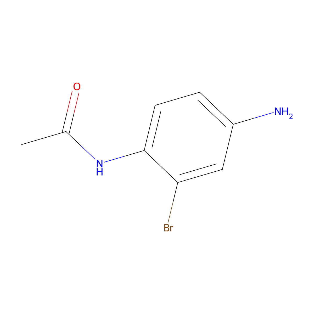 N-(4-amino-2-bromophenyl)acetamide molecular structure, CAS 436090-22-1