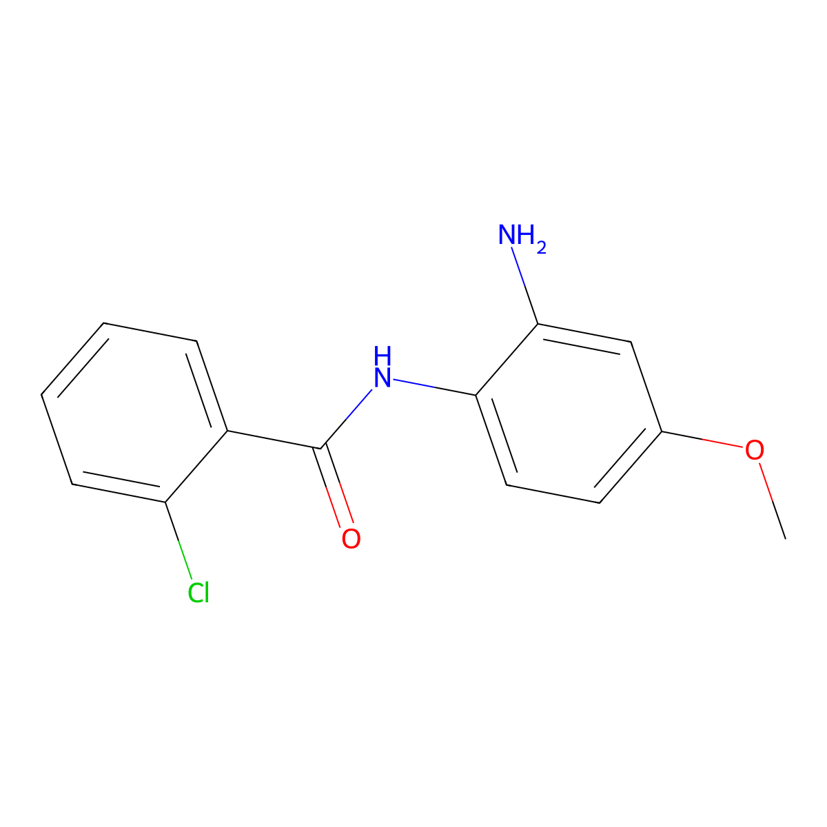 N-(2-amino-4-methoxyphenyl)-2-chlorobenzamide molecular structure, CAS 436090-26-5