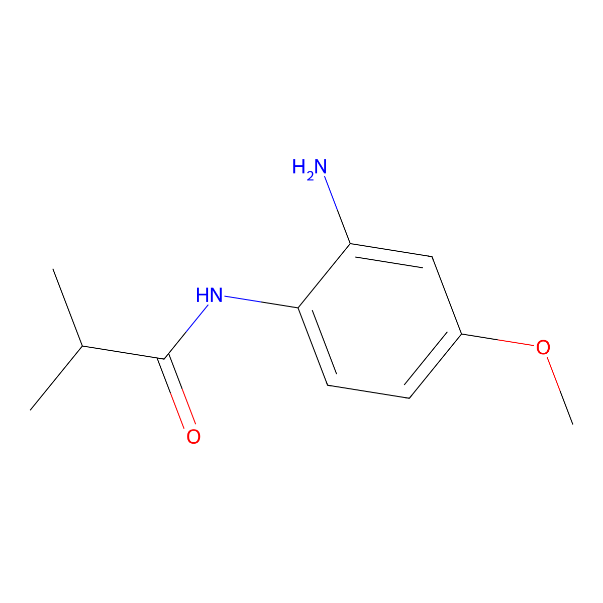 N-(2-amino-4-methoxyphenyl)-2-methylpropanamide molecular structure, CAS 436090-31-2