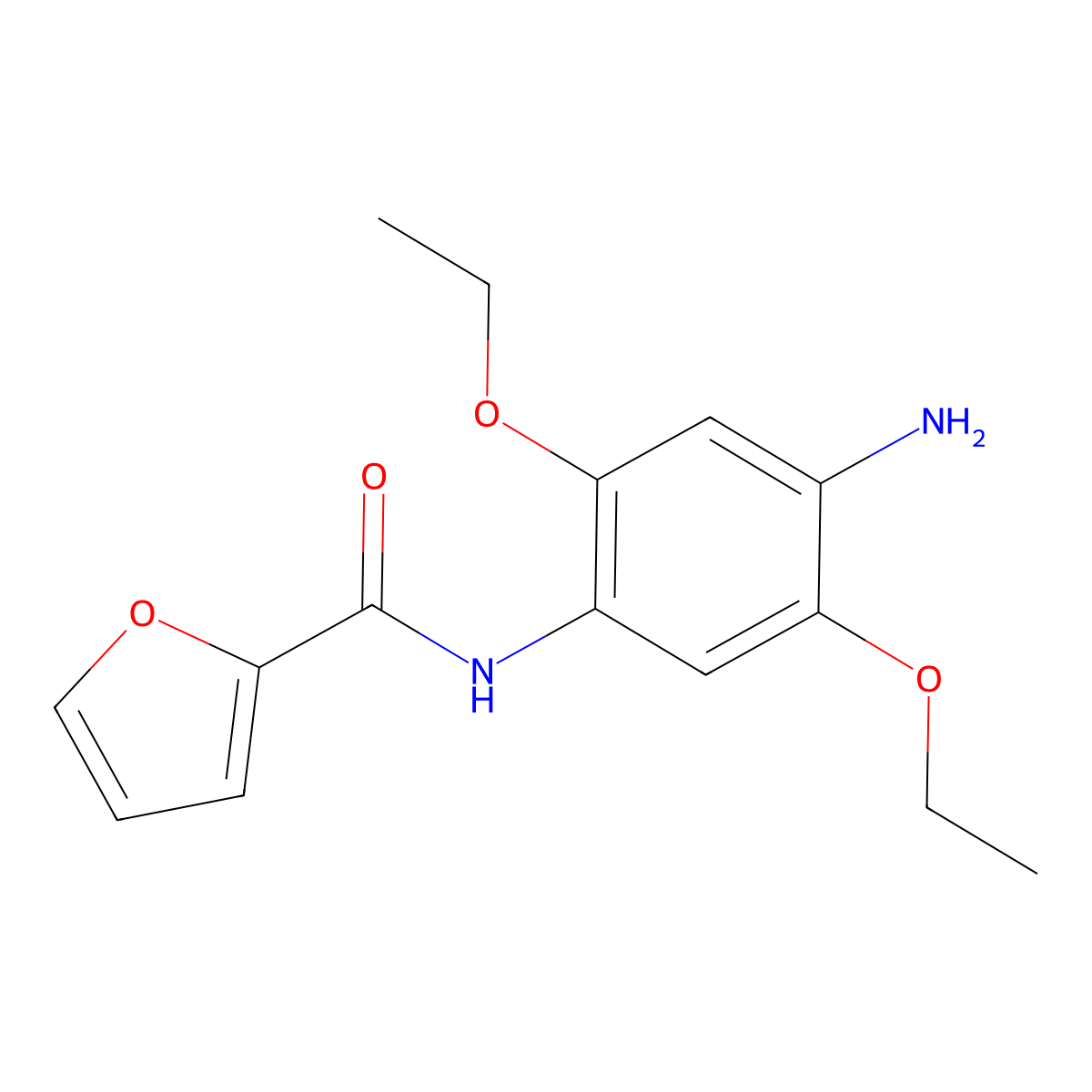N-(4-amino-2,5-diethoxyphenyl)furan-2-carboxamide molecular structure, CAS 436090-32-3