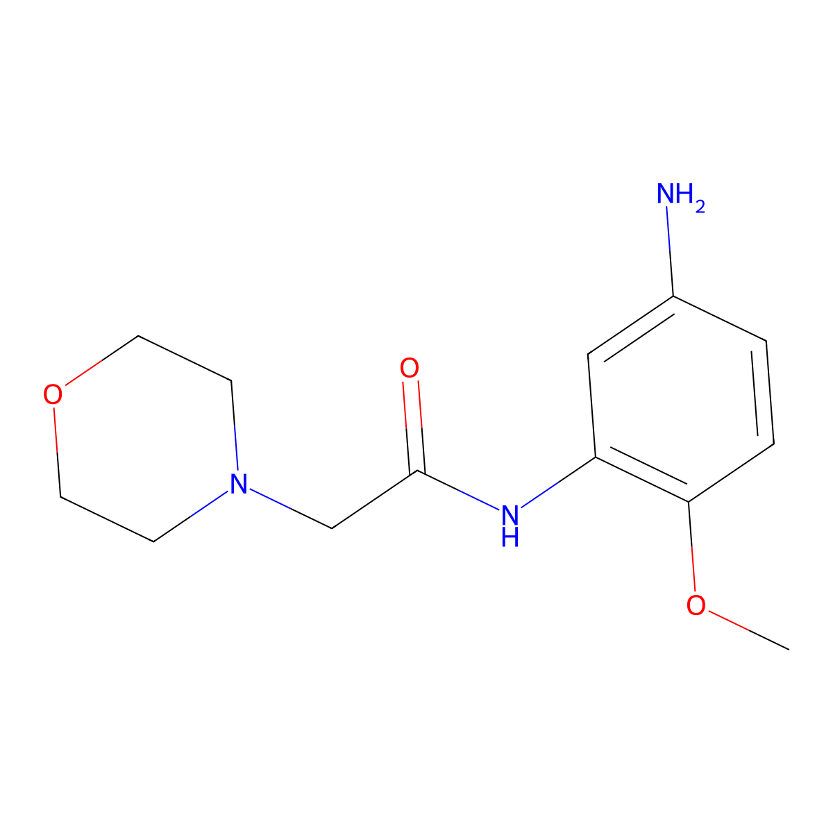 N-(5-Amino-2-methoxy-phenyl)-2-morpholin-4-yl-acetamide molecular structure, CAS 436090-51-6