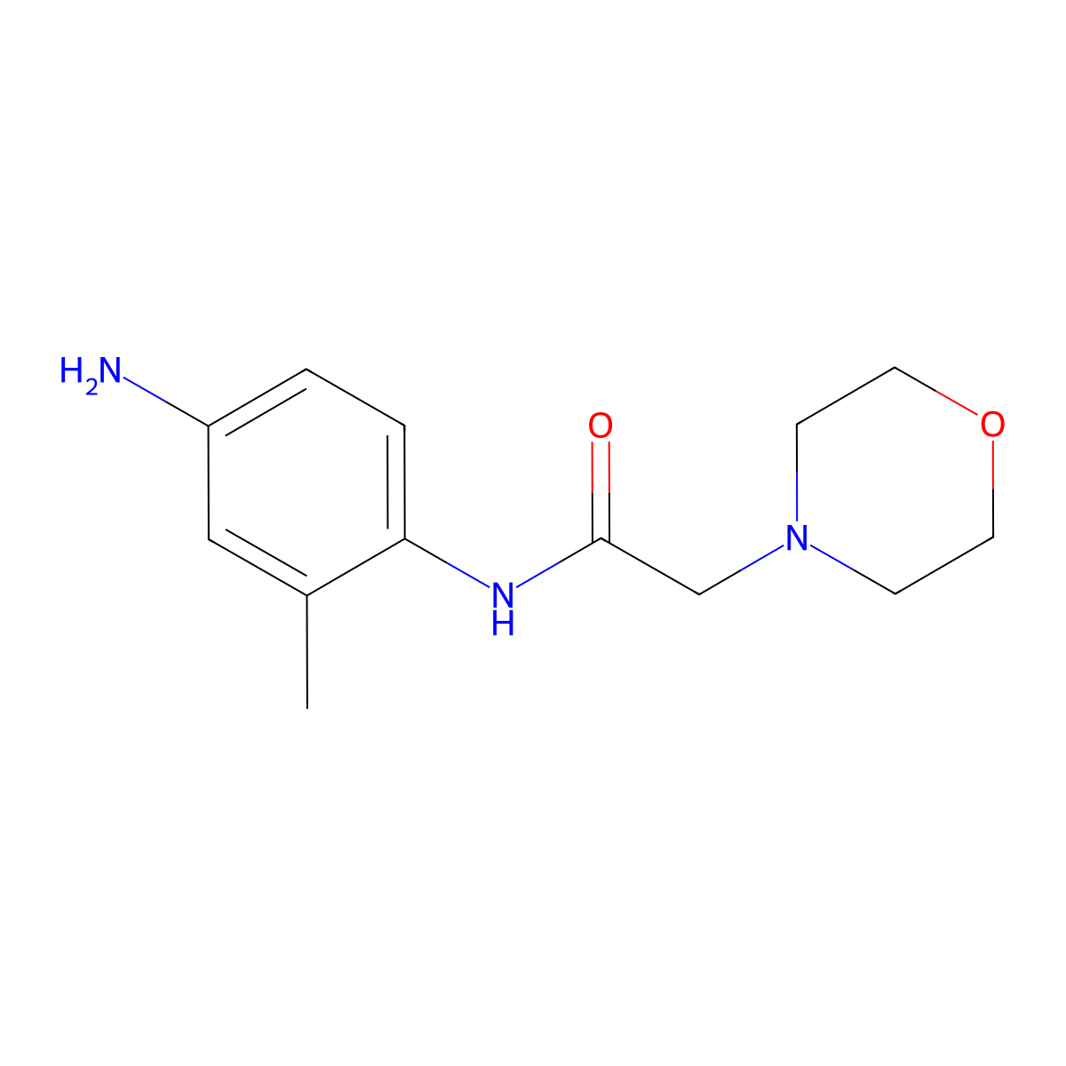 N-(4-Amino-2-methyl-phenyl)-2-morpholin-4-yl-acetamide molecular structure, CAS 436090-54-9