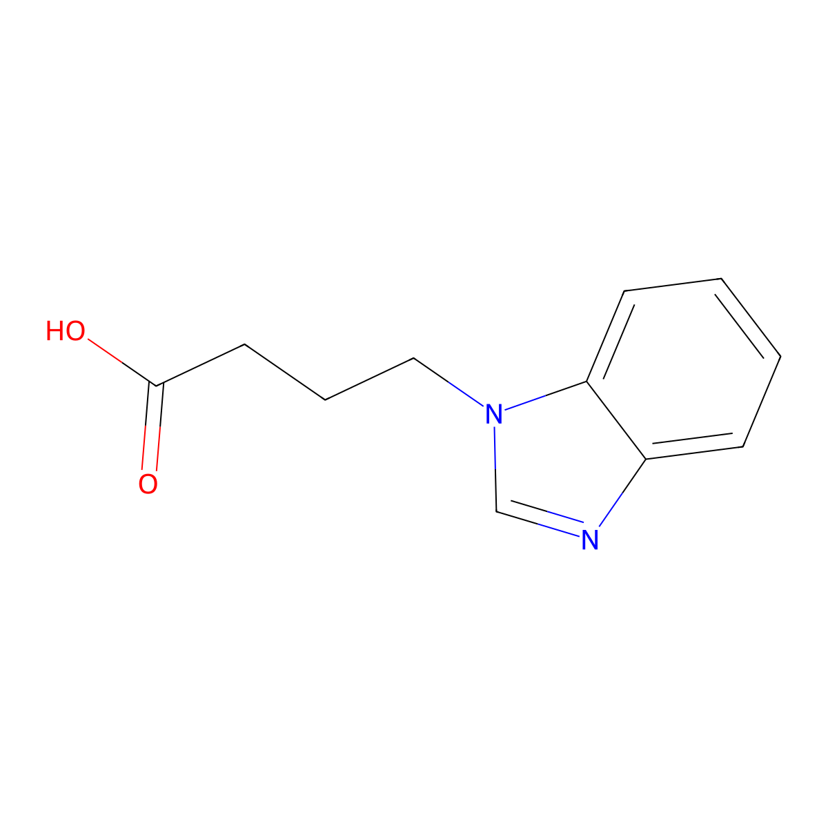 4-(1H-benzimidazol-1-yl)butanoic acid molecular structure, CAS 436091-31-5
