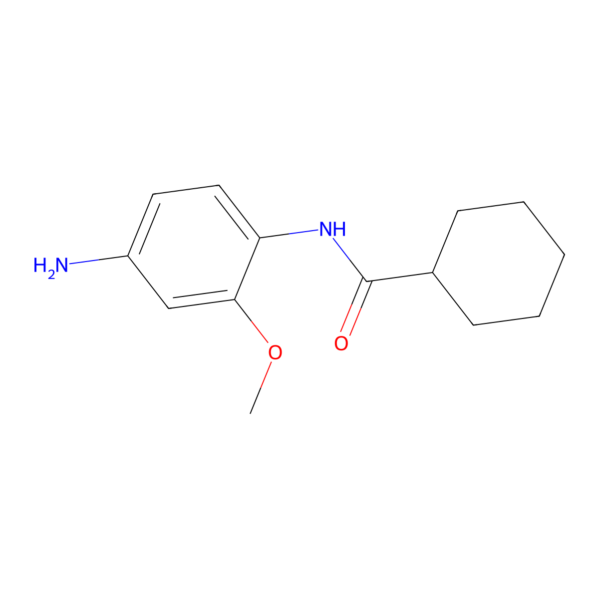 N-(4-amino-2-methoxyphenyl)cyclohexanecarboxamide molecular structure, CAS 436091-36-0
