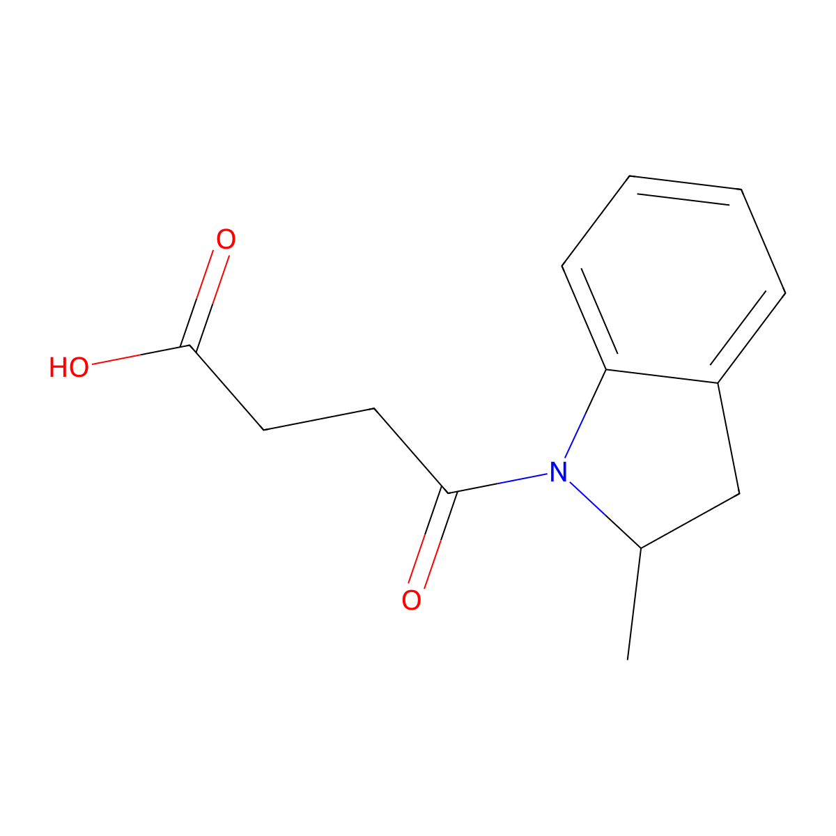 4-(2-methyl-2,3-dihydro-1H-indol-1-yl)-4-oxobutanoic acid molecular structure, CAS 436091-51-9