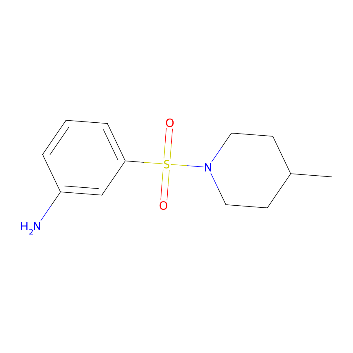 3-(4-Methyl-piperidine-1-sulfonyl)-phenylamine molecular structure, CAS 436091-54-2