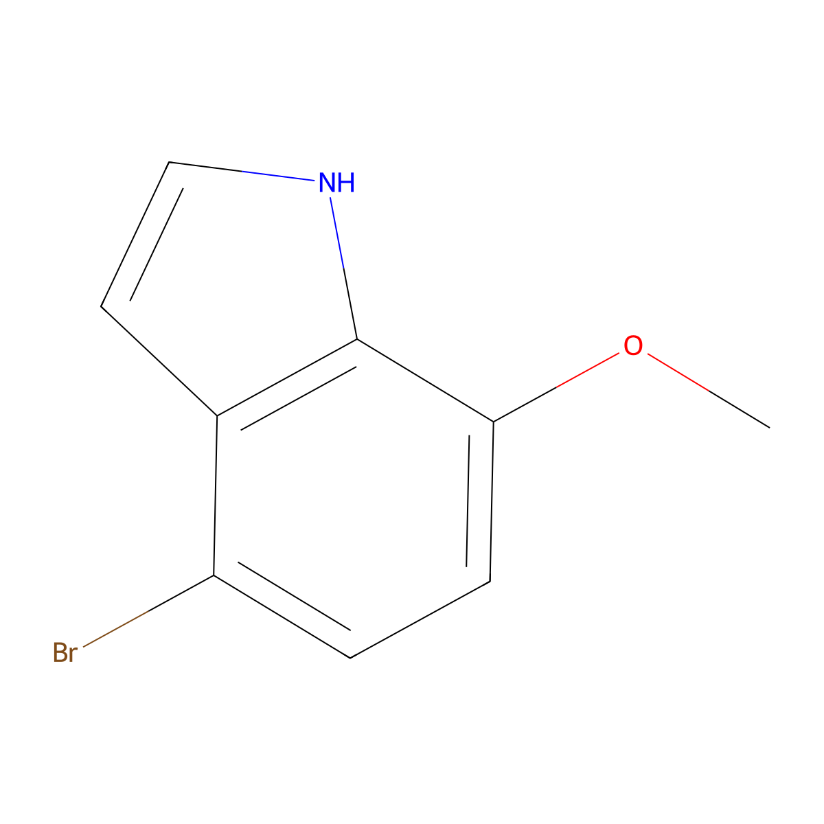 4-Bromo-7-methoxy-1H-indole molecular structure, CAS 436091-59-7