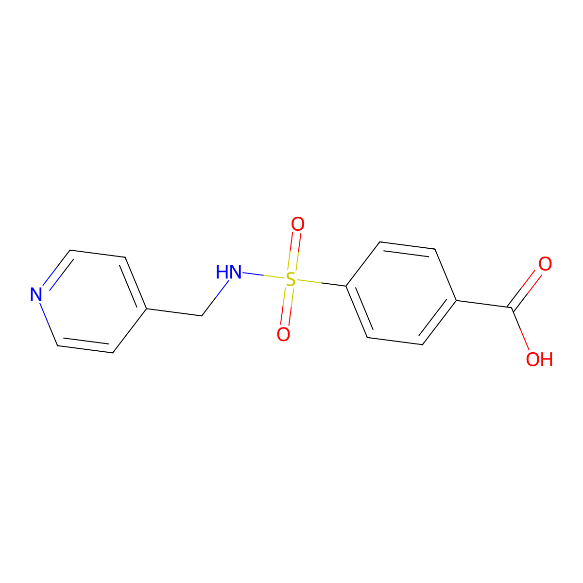 4-[(Pyridin-4-ylmethyl)-sulfamoyl]-benzoic acid molecular structure, CAS 436091-71-3