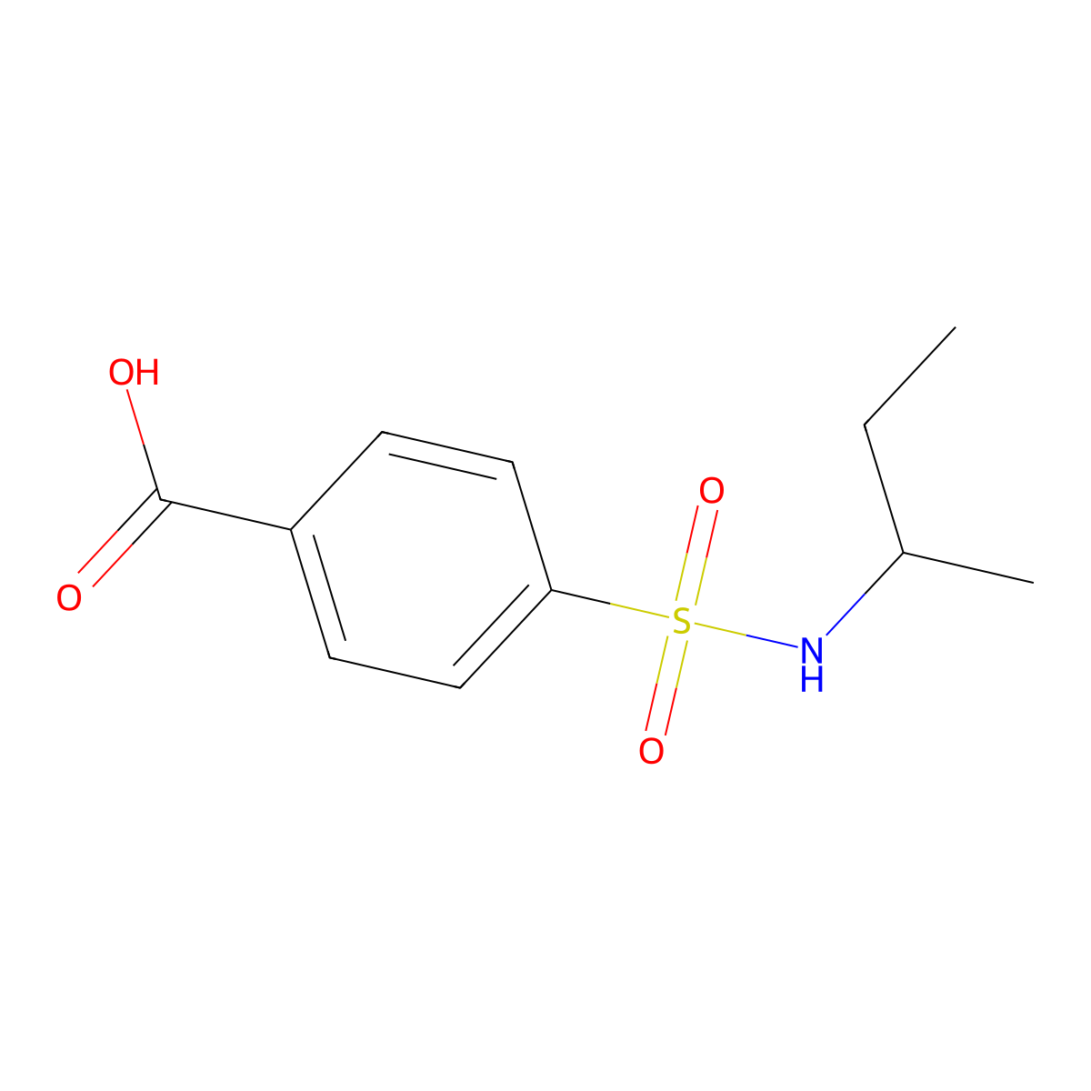 4-[(Butan-2-yl)sulfamoyl]benzoic acid molecular structure, CAS 436091-85-9
