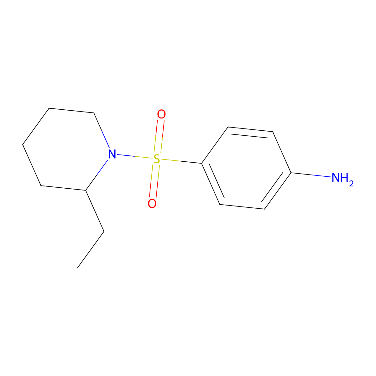 4-[(2-Ethylpiperidin-1-yl)sulfonyl]aniline molecular structure, CAS 436091-87-1