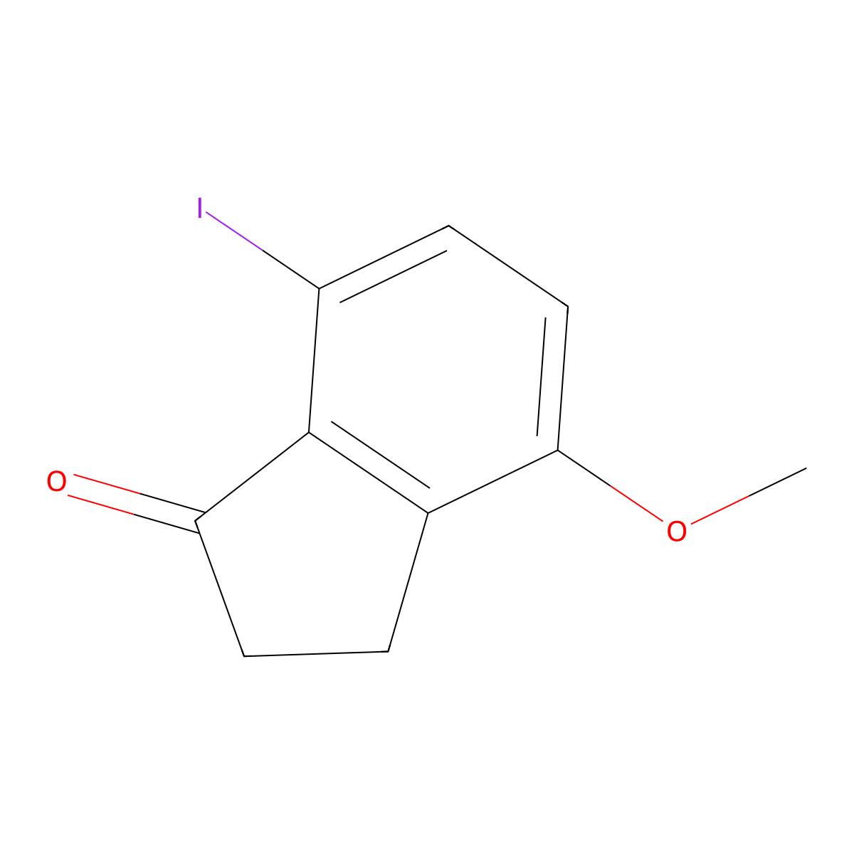 7-Iodo-4-methoxy-indan-1-one molecular structure, CAS 436091-91-7