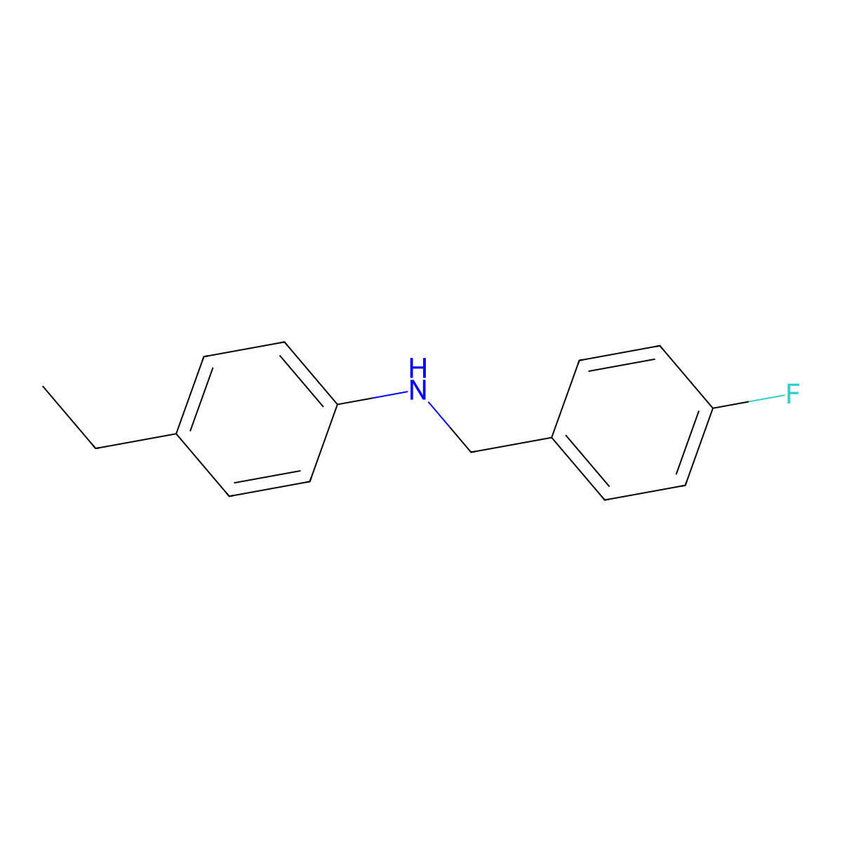 4-Ethyl-N-(4-fluorobenzyl)aniline molecular structure, CAS 436091-94-0