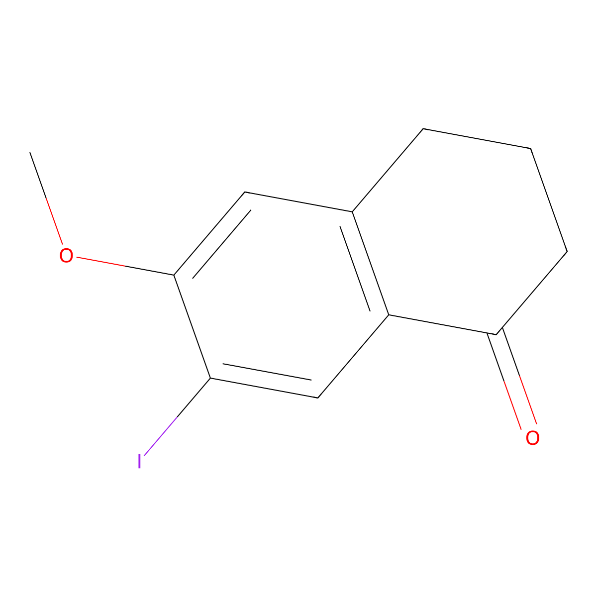 3,4-Dihydro-7-iodo-6-methoxy-1(2H)-naphthalenone molecular structure, CAS 436091-95-1