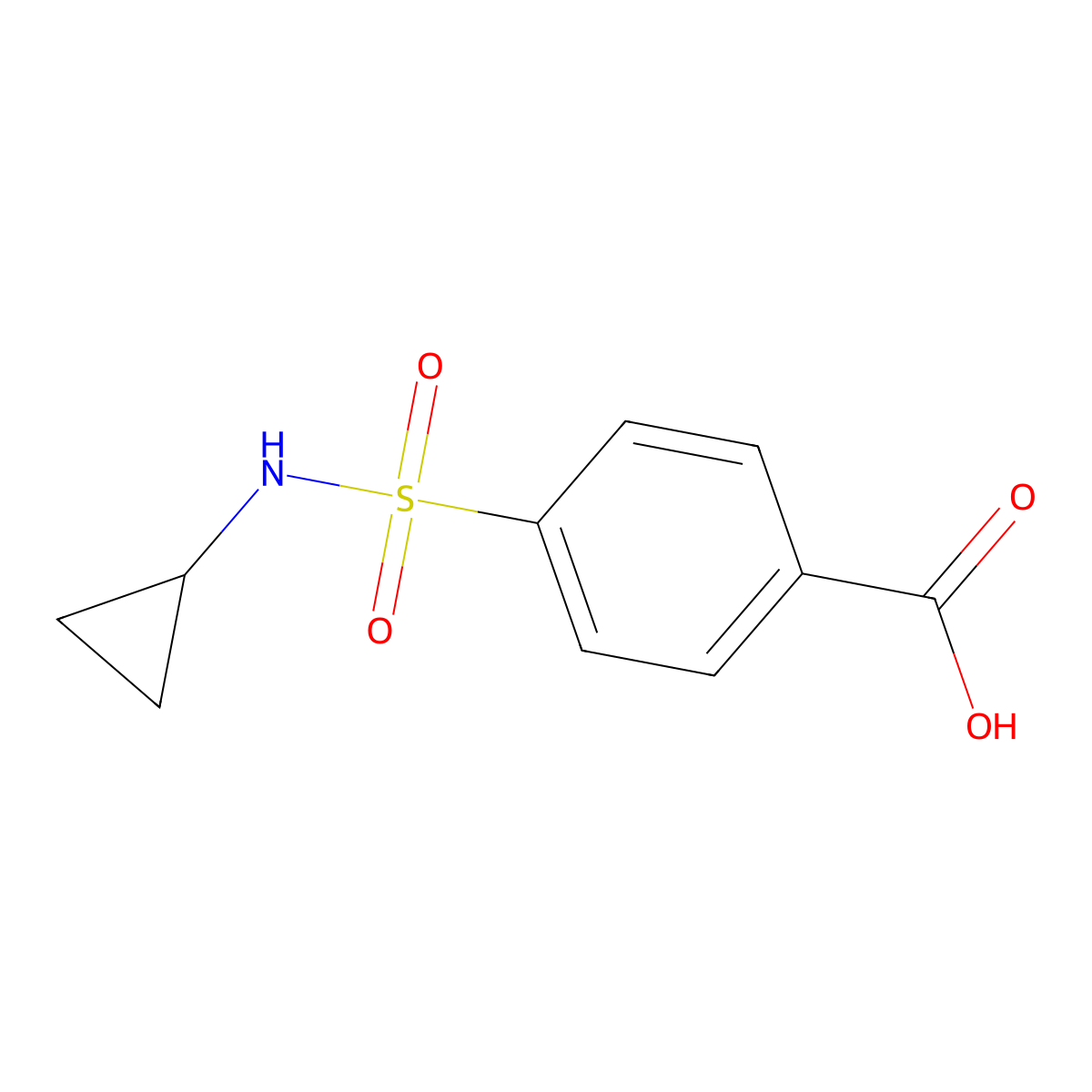 4-(Cyclopropylsulfamoyl)benzoic acid molecular structure, CAS 436092-71-6