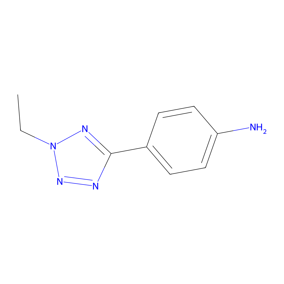 4-(2-ethyl-2H-tetrazol-5-yl)aniline molecular structure, CAS 436092-88-5
