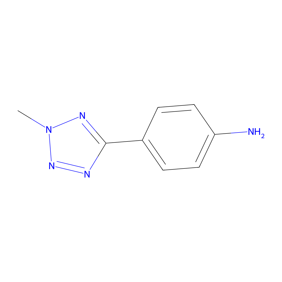 4-(2-methyl-2H-1,2,3,4-tetrazol-5-yl)aniline molecular structure, CAS 436092-89-6