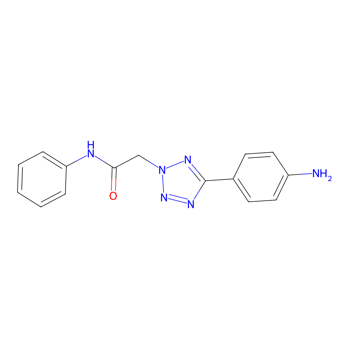 2-[5-(4-Amino-phenyl)-tetrazol-2-yl]-N-phenyl-acetamide molecular structure, CAS 436092-99-8