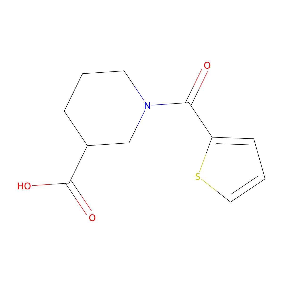 1-(Thiophene-2-carbonyl)piperidine-3-carboxylic acid molecular structure, CAS 436093-08-2