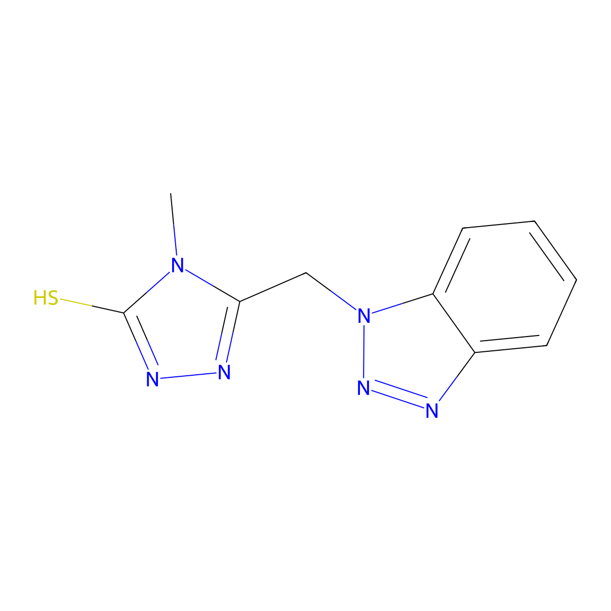 5-(1H-Benzotriazol-1-ylmethyl)-2,4-dihydro-4-methyl-3H-1,2,4-triazole-3-thione molecular structure, CAS 436094-93-8