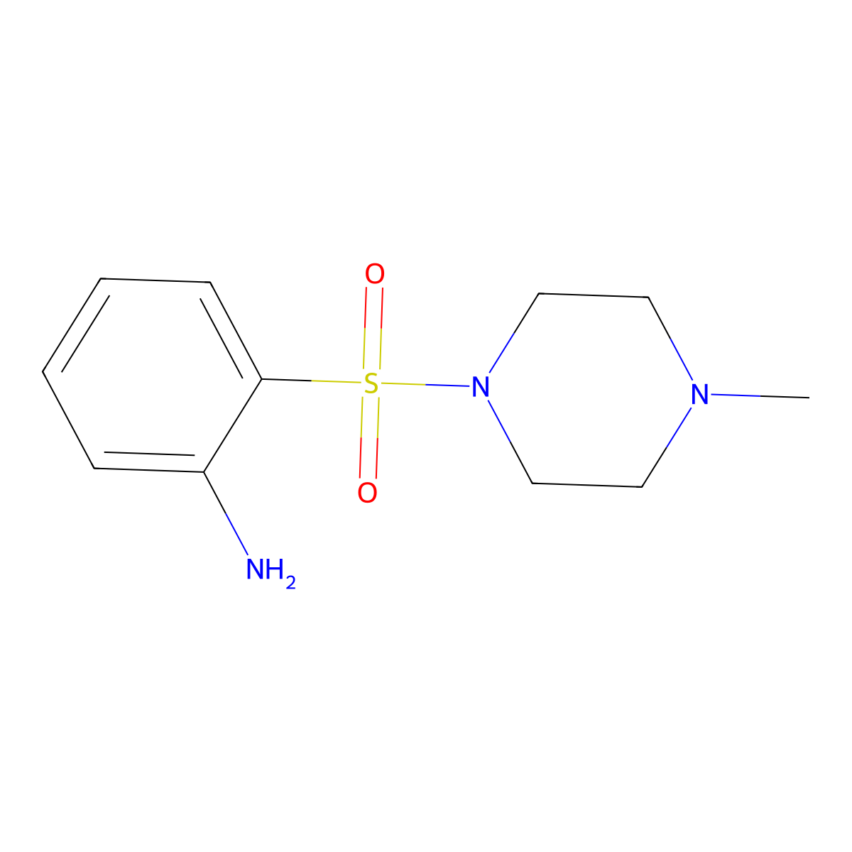 2-(4-Methyl-piperazine-1-sulfonyl)-phenylamine molecular structure, CAS 436095-29-3