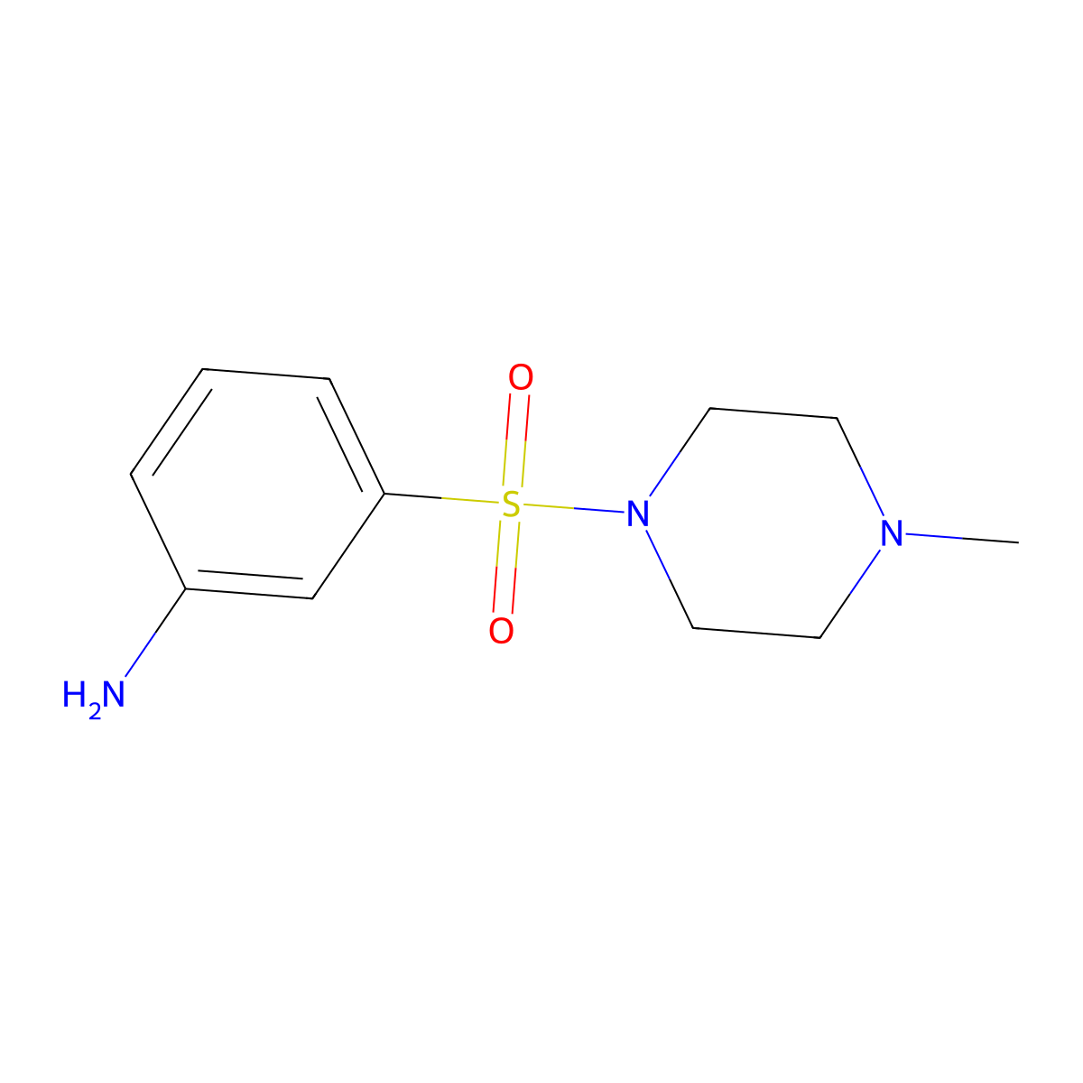 3-(4-Methyl-piperazine-1-sulfonyl)-phenylamine molecular structure, CAS 436095-35-1