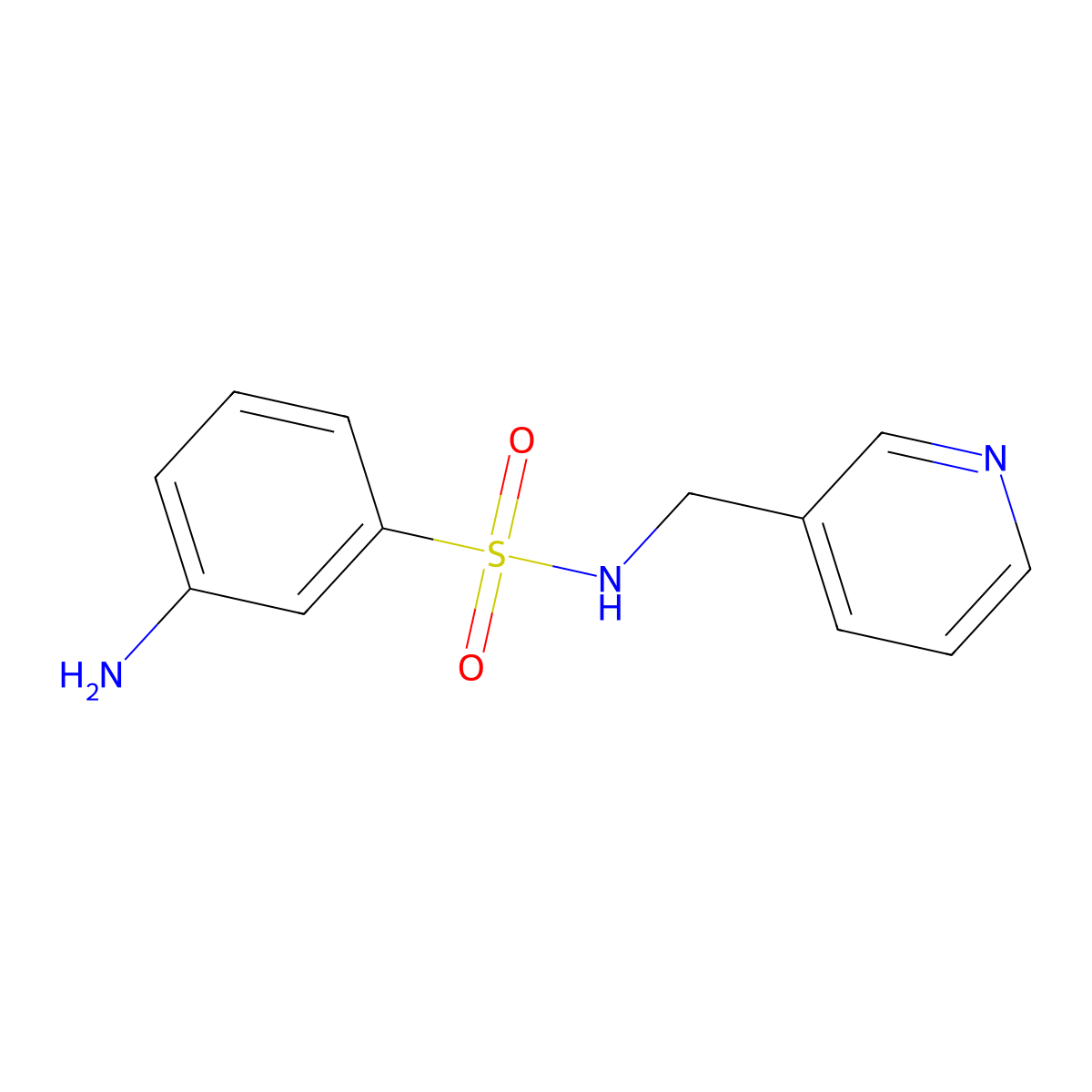 3-Amino-N-pyridin-3-ylmethyl-benzenesulfonamide molecular structure, CAS 436095-43-1