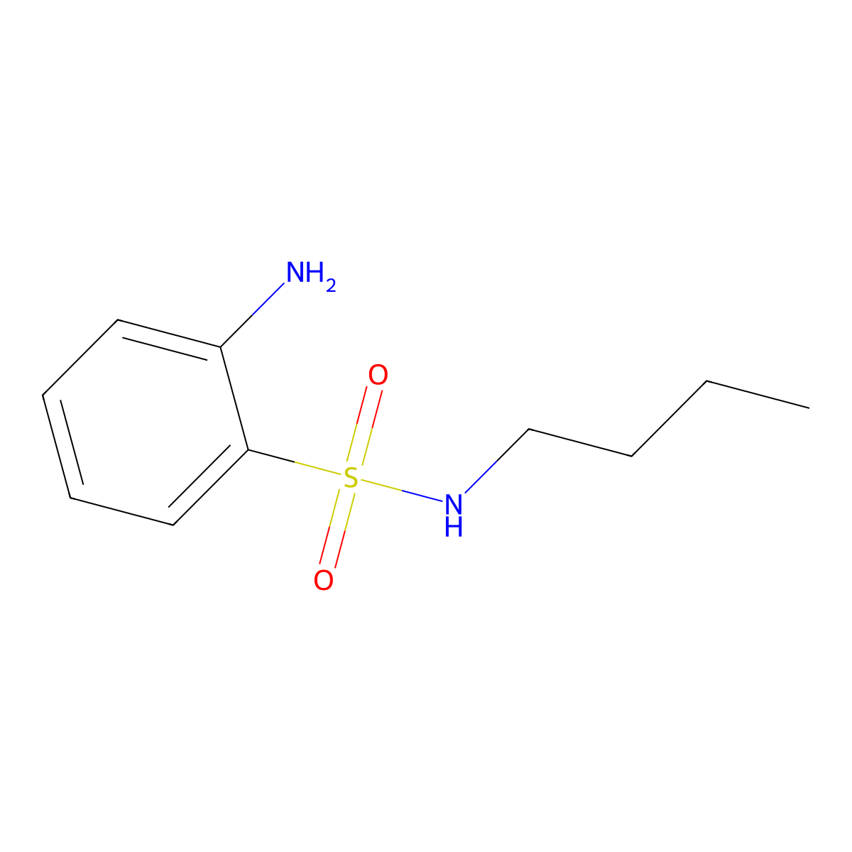 2-amino-N-butylbenzenesulfonamide molecular structure, CAS 436095-51-1
