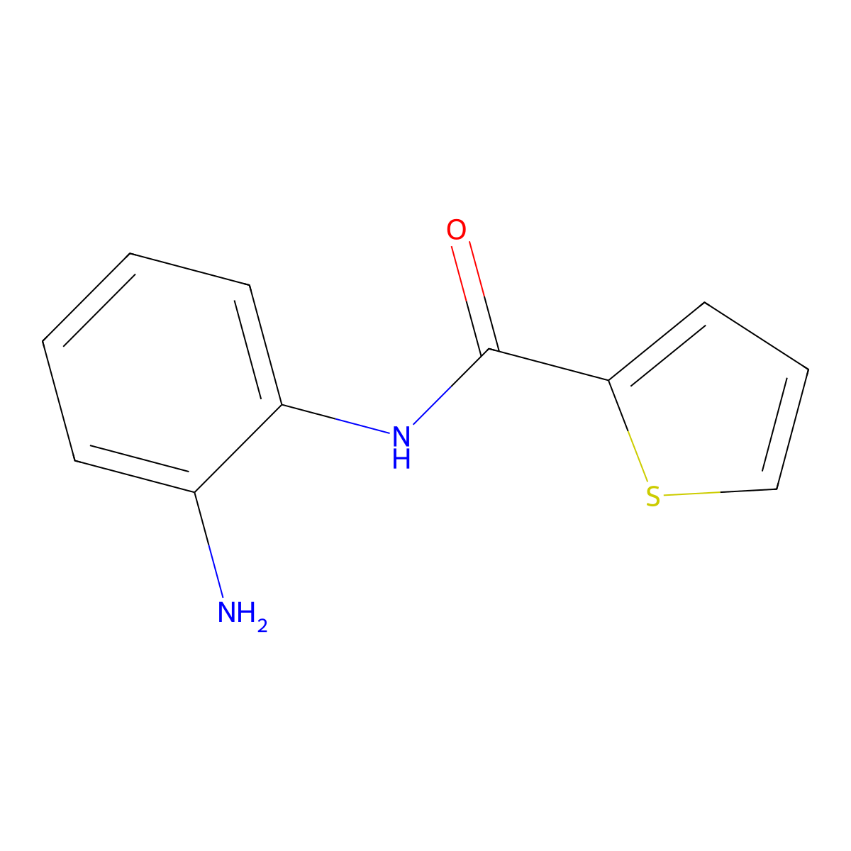 N-(2-aminophenyl)thiophene-2-carboxamide molecular structure, CAS 436095-73-7