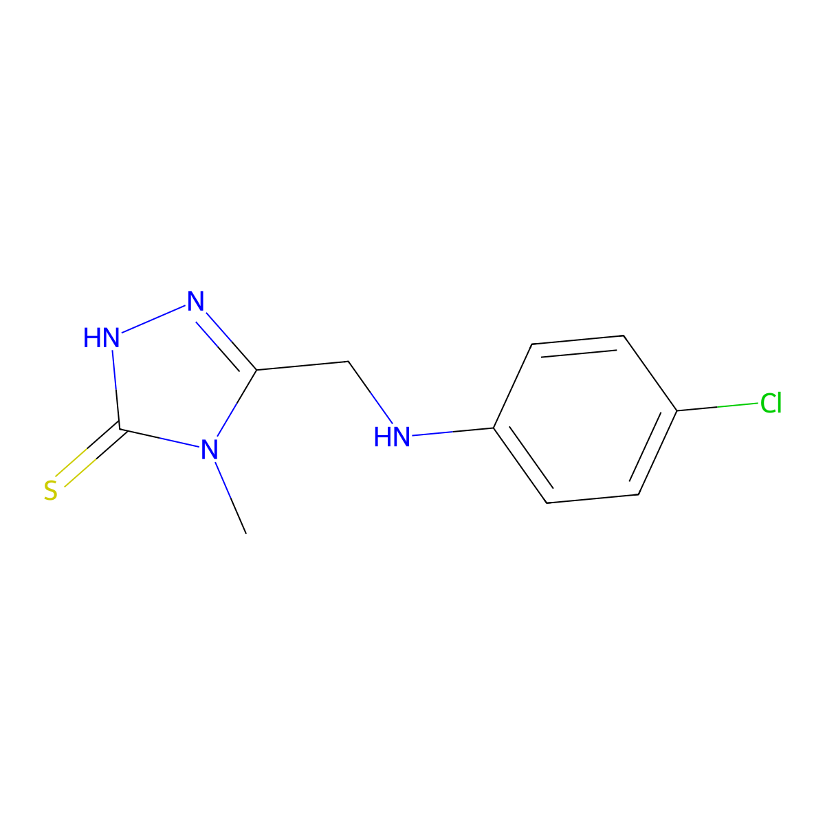 5-{[(4-Chlorophenyl)amino]methyl}-4-methyl-1,2,4-triazole-3-thiol molecular structure, CAS 436095-81-7
