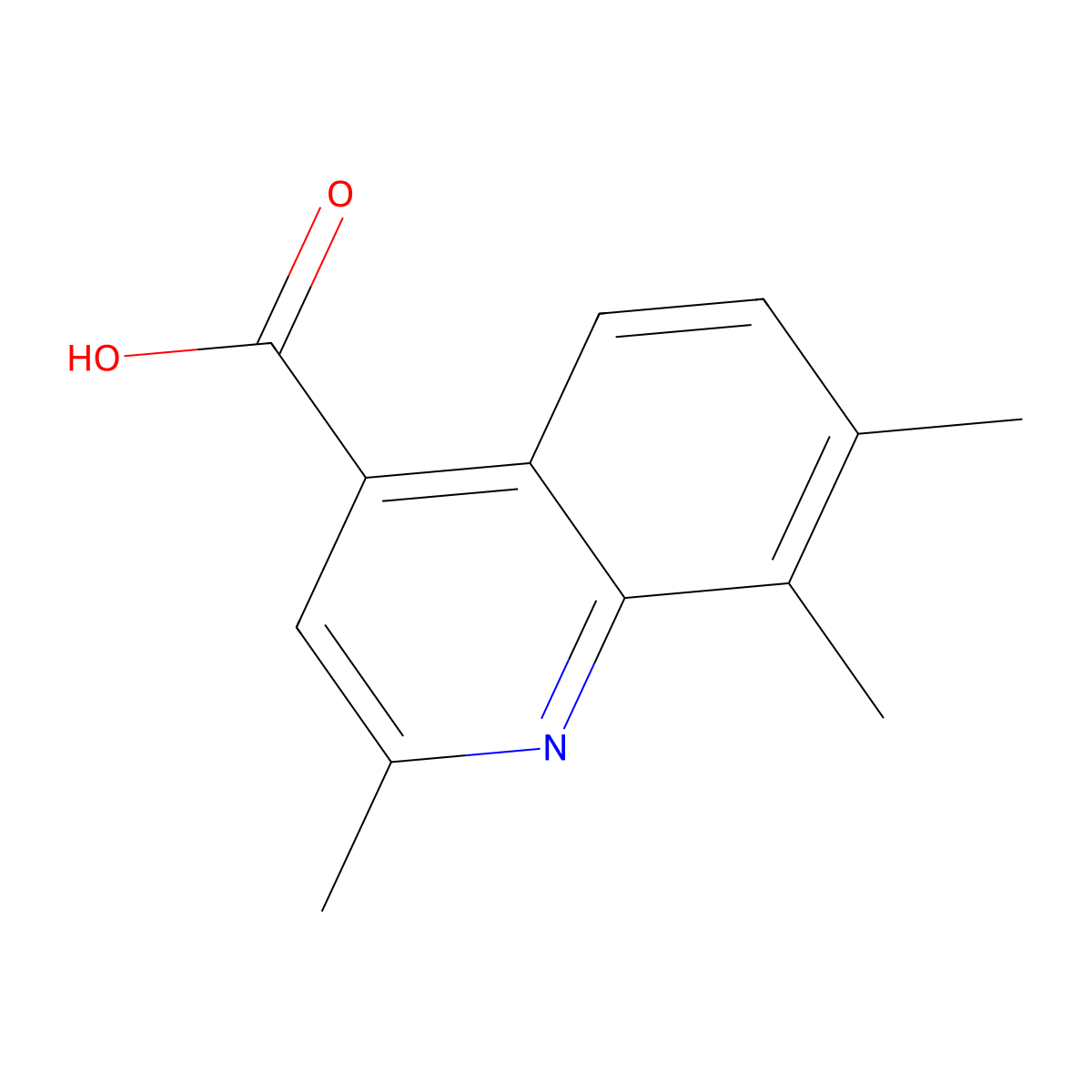2,7,8-trimethylquinoline-4-carboxylic Acid molecular structure, CAS 436096-46-7