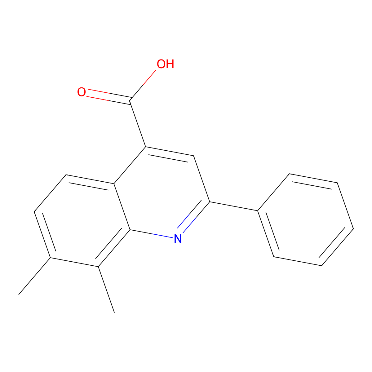 7,8-Dimethyl-2-phenylquinoline-4-carboxylic acid molecular structure, CAS 436096-53-6