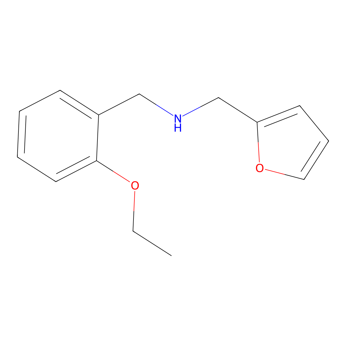 (2-Ethoxy-benzyl)-furan-2-ylmethyl-amine molecular structure, CAS 436096-80-9