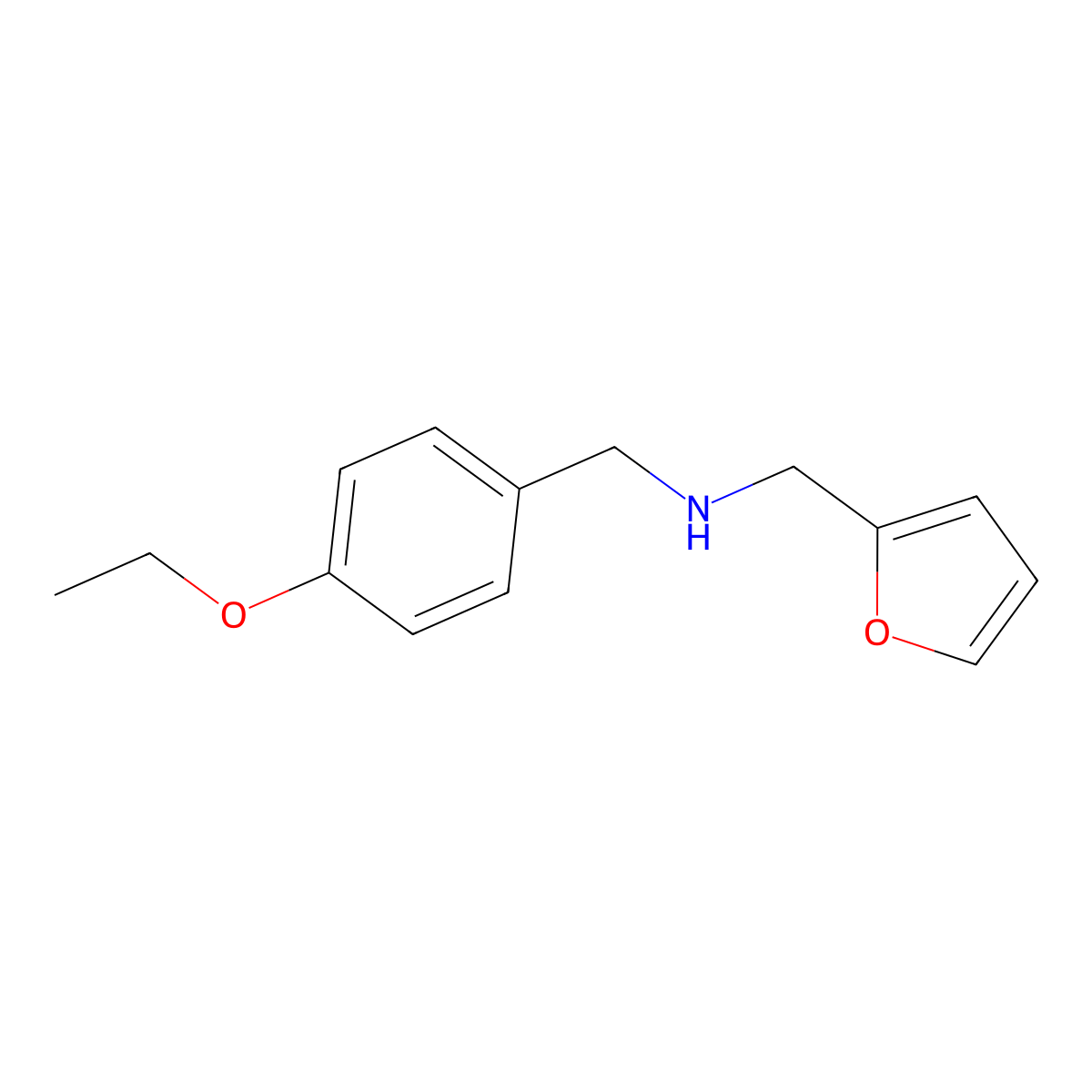 (4-Ethoxy-benzyl)-furan-2-ylmethyl-amine molecular structure, CAS 436096-81-0