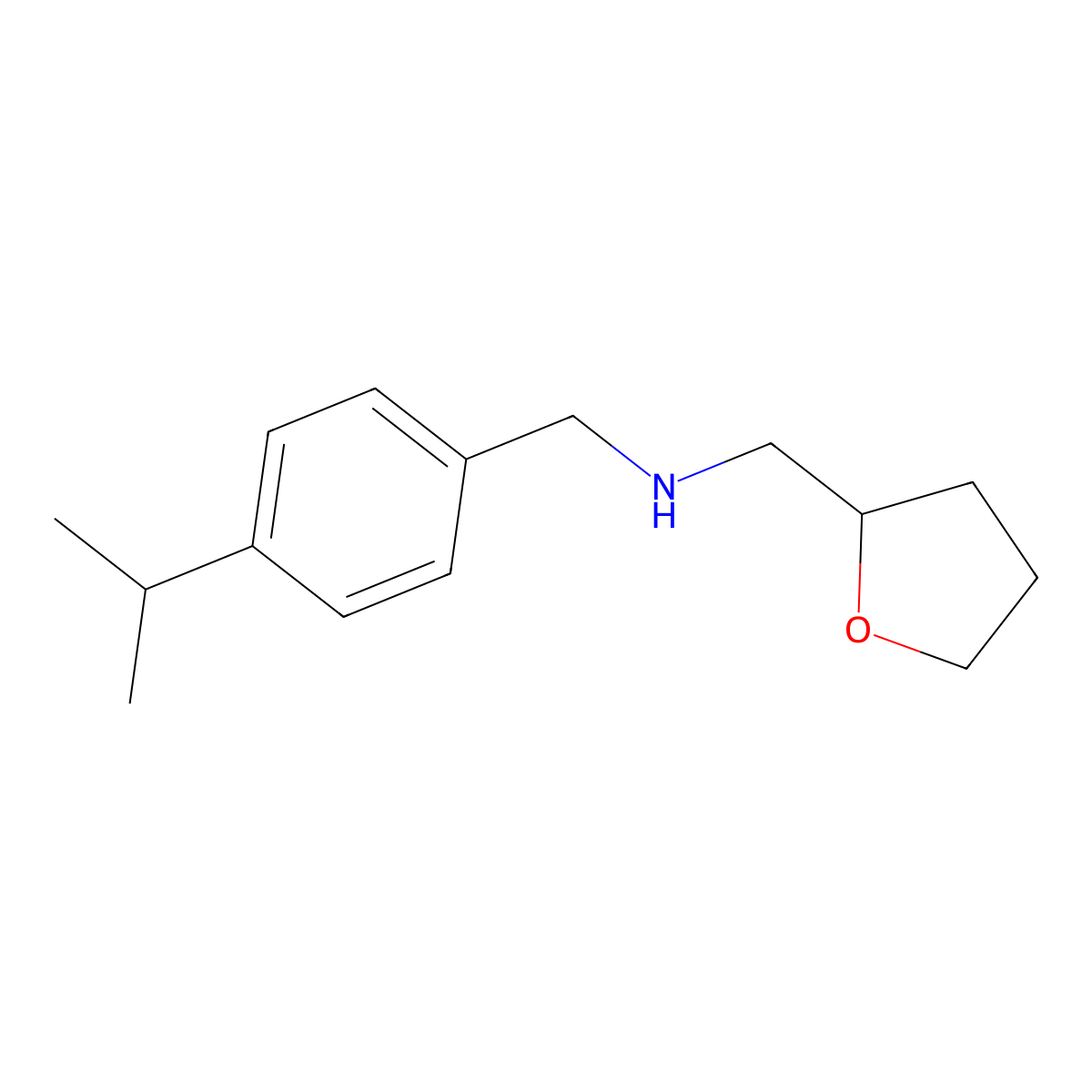 (4-Isopropyl-benzyl)-(tetrahydro-furan-2-YL-methyl)-amine molecular structure, CAS 436096-82-1
