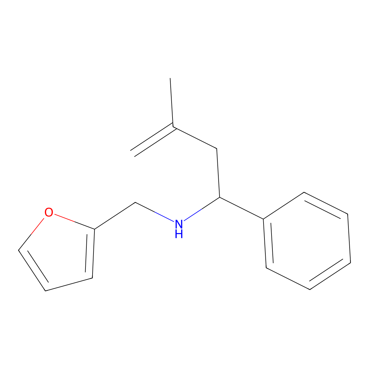 Furan-2-ylmethyl-(3-methyl-1-phenyl-but-3-enyl)-amine molecular structure, CAS 436096-86-5