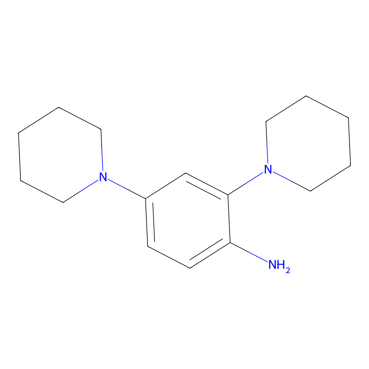 2,4-Di(piperidin-1-yl)aniline molecular structure, CAS 436096-88-7