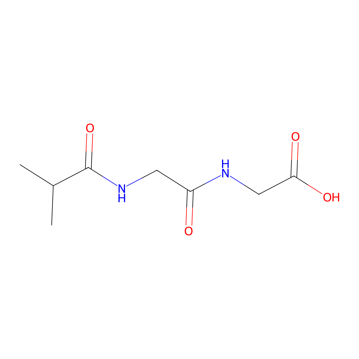 (2-Isobutyrylamino-acetylamino)-acetic acid molecular structure, CAS 436096-89-8