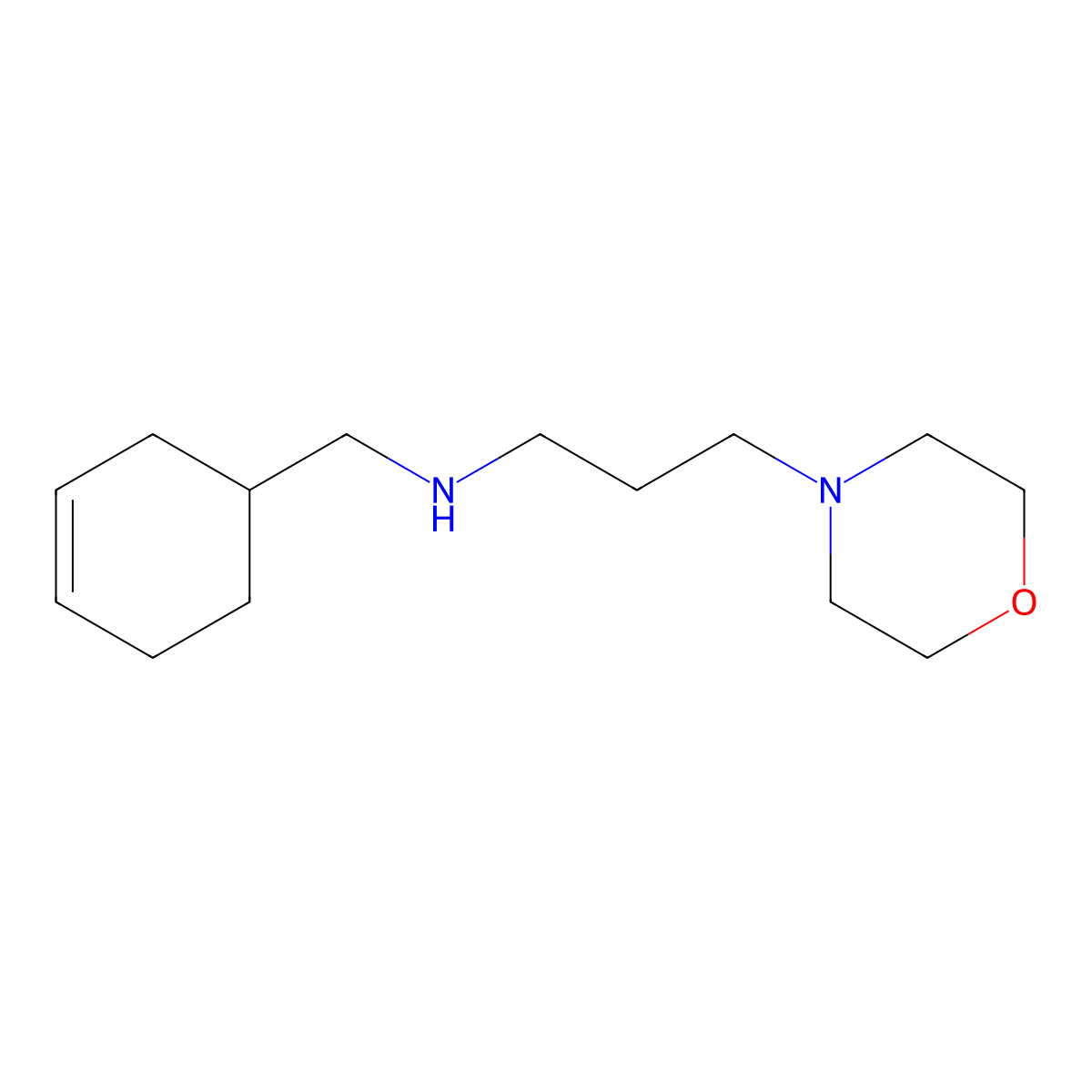 Cyclohex-3-enylmethyl-(3-morpholin-4-yl-propyl)-amine molecular structure, CAS 436096-92-3
