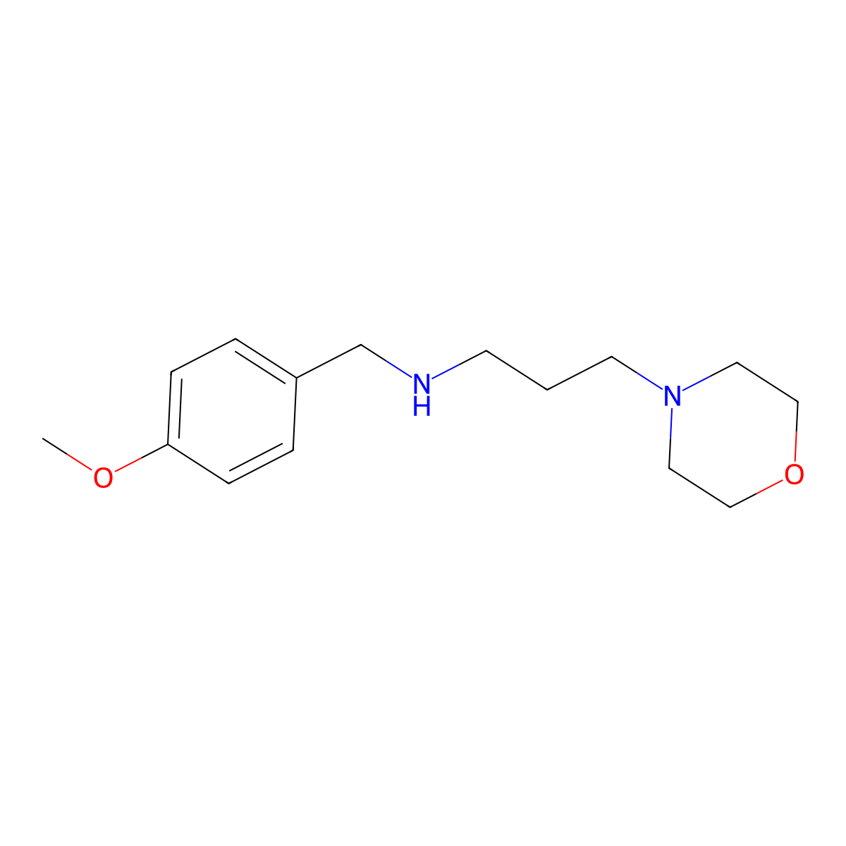 (4-Methoxy-benzyl)-(3-morpholin-4-yl-propyl)-amine molecular structure, CAS 436096-93-4