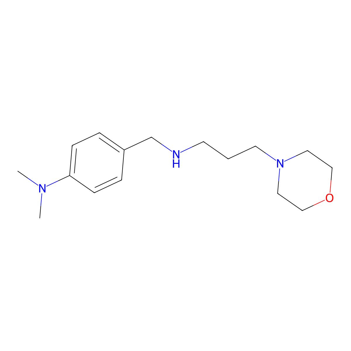 N,N-dimethyl-4-({[3-(morpholin-4-yl)propyl]amino}methyl)aniline molecular structure, CAS 436096-94-5